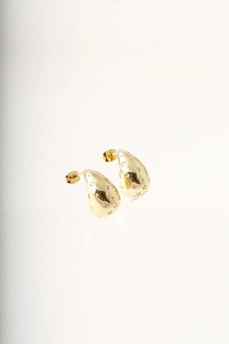 Topo gota dorada, en baño de oro 24k marca Brazz by Roel