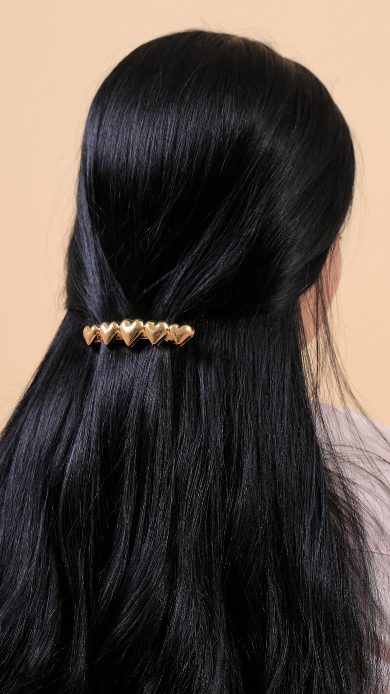 Hair Clips/ En Baño De Oro 24k. Marca Brazz By Roel.