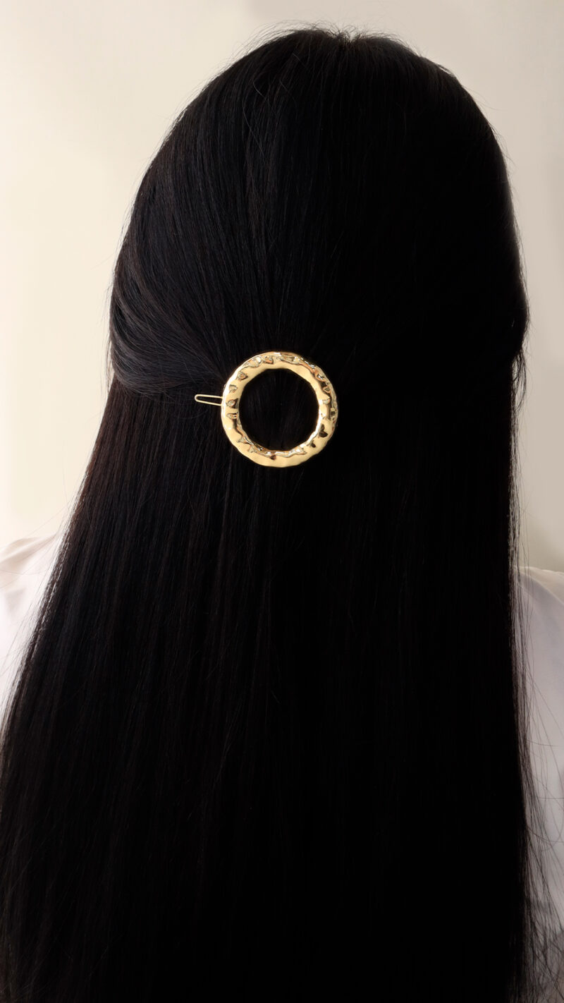 Hair Clips/ En Baño De Oro 24k. Marca Brazz By Roel.