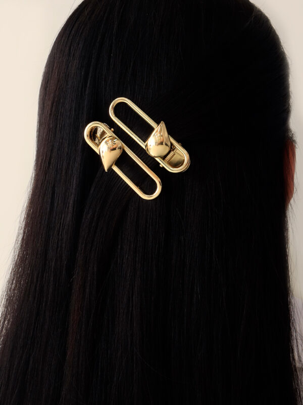 Hair Clips/ En Baño De Oro 24k. Marca Brazz By Roel.