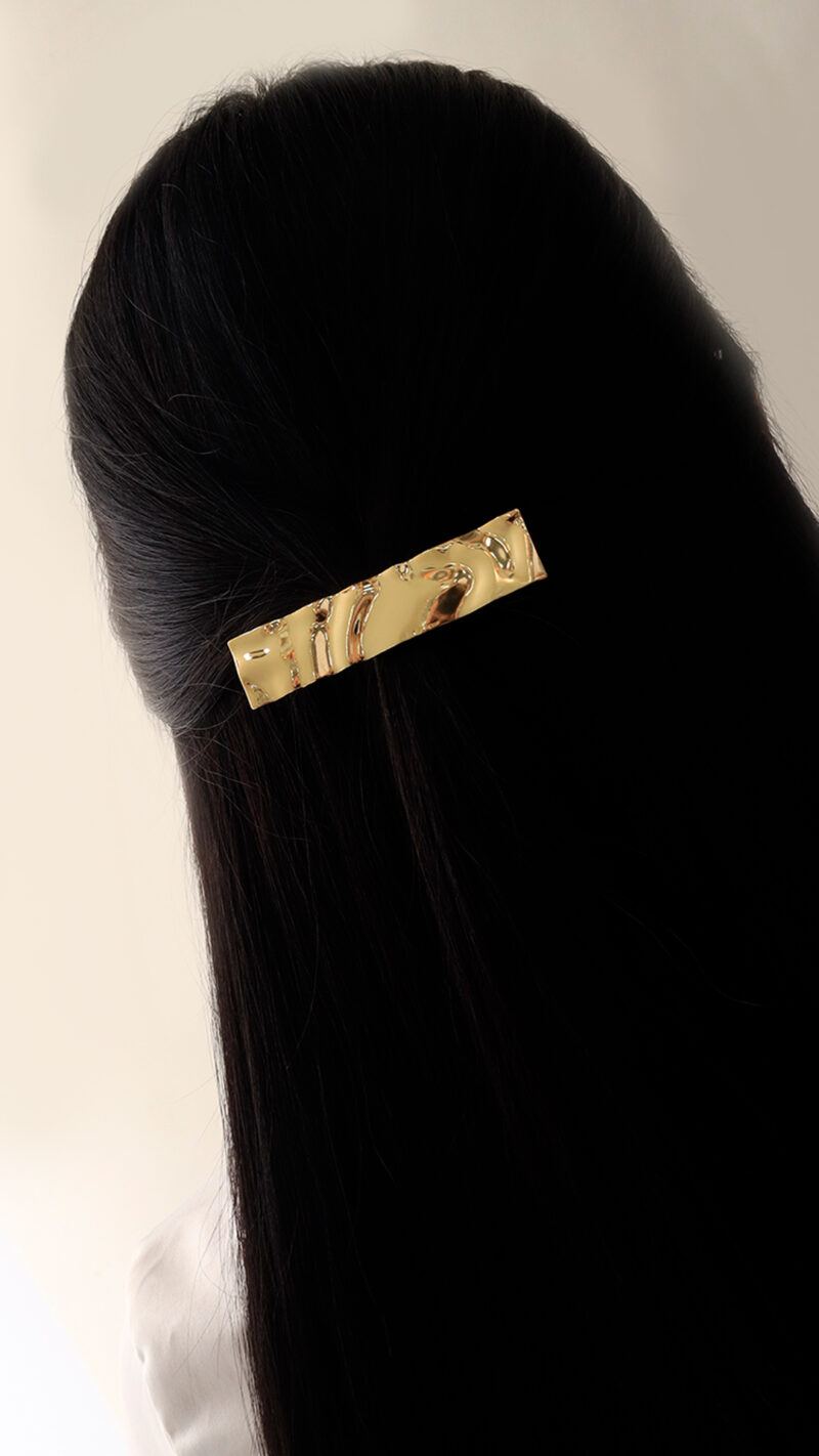 Hair Clips/ En Baño De Oro 24k. Marca Brazz By Roel.