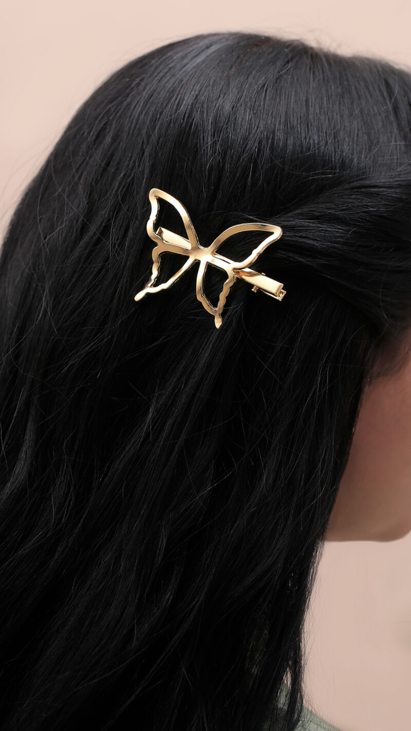 Hair Clips/ En Baño De Oro 24k. Marca Brazz By Roel.