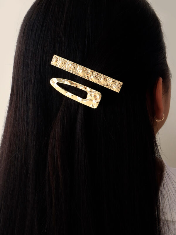 Hair Clips/ En Baño De Oro 24k. Marca Brazz By Roel.