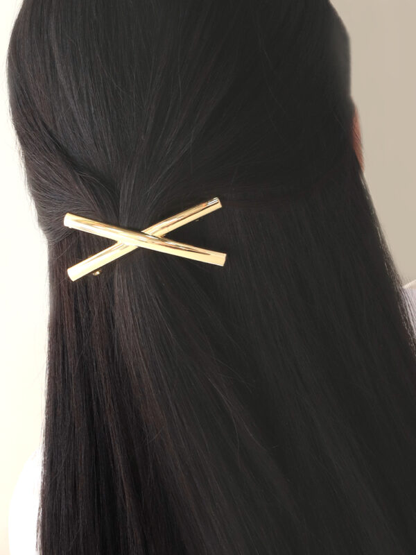 Hair Clips/ En Baño De Oro 24k. Marca Brazz By Roel.