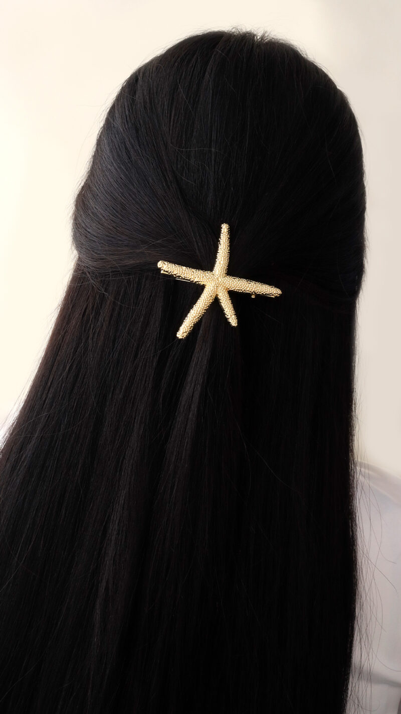 Hair Clips/ En Baño De Oro 24k. Marca Brazz By Roel.