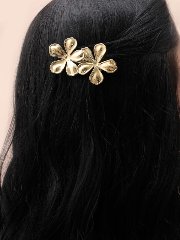 Hair Clips/ En Baño De Oro 24k. Marca Brazz By Roel.