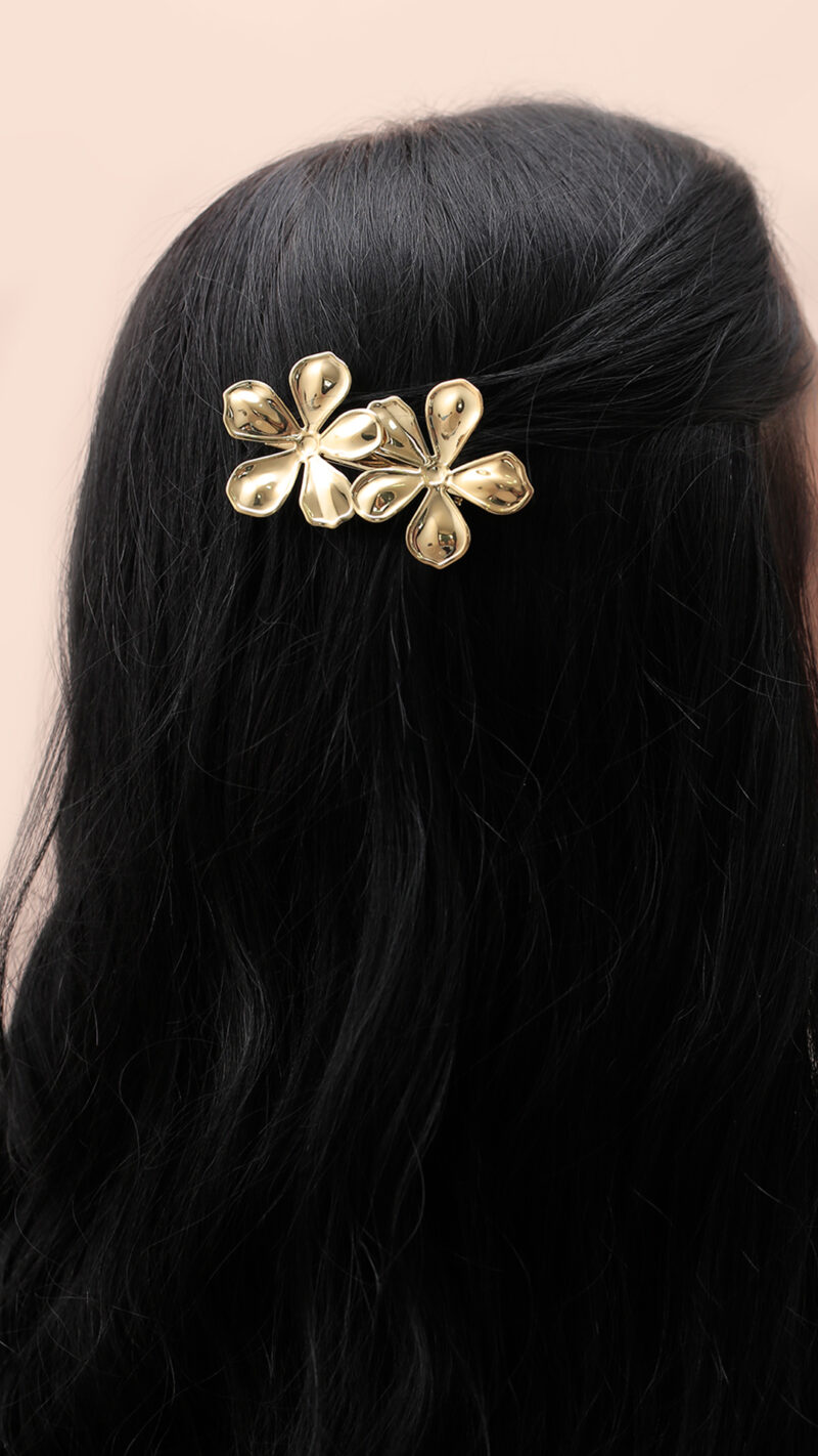 Hair Clips/ En Baño De Oro 24k. Marca Brazz By Roel.