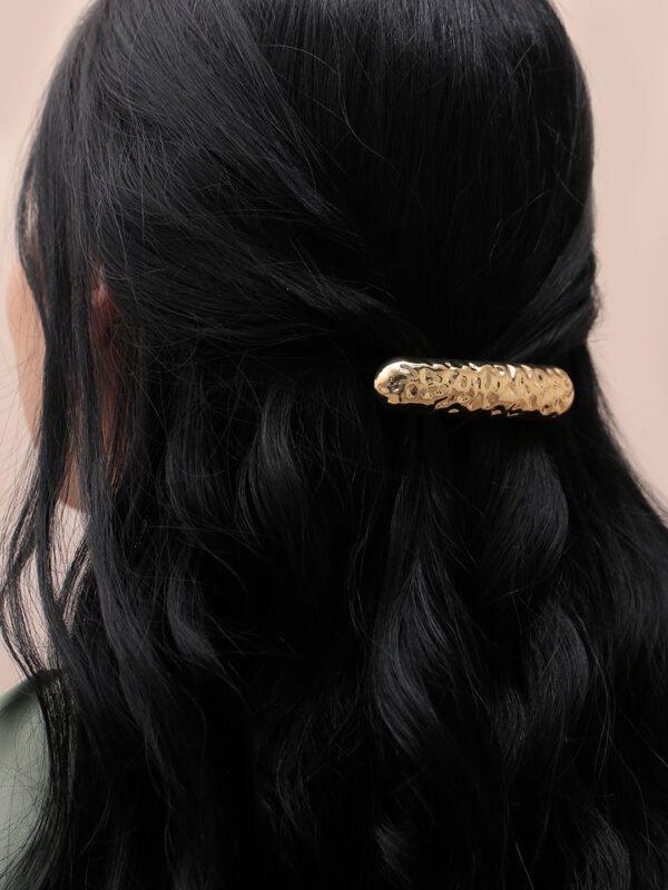 Hair Clips/ En Baño De Oro 24k. Marca Brazz By Roel.