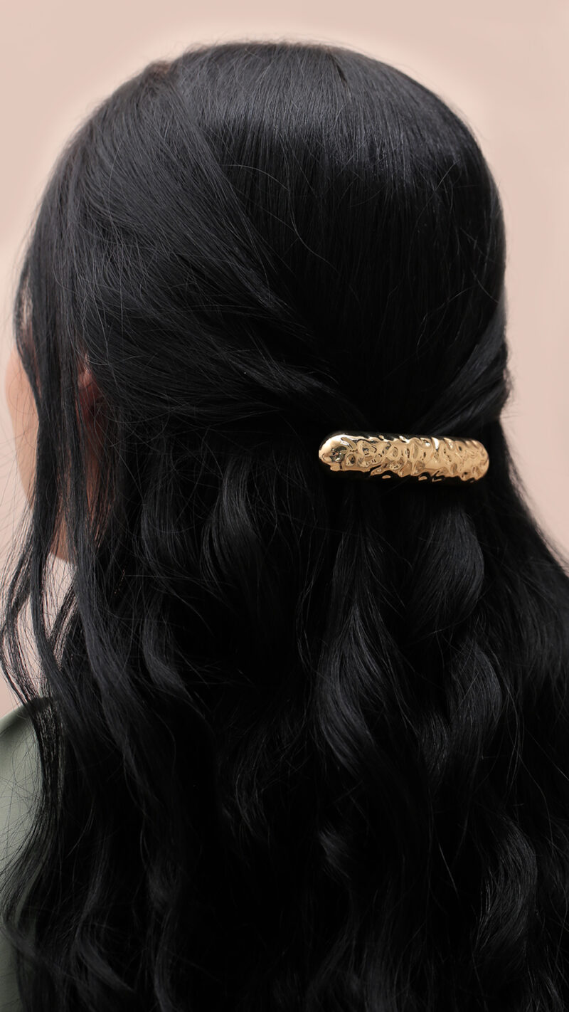 Hair Clips/ En Baño De Oro 24k. Marca Brazz By Roel.