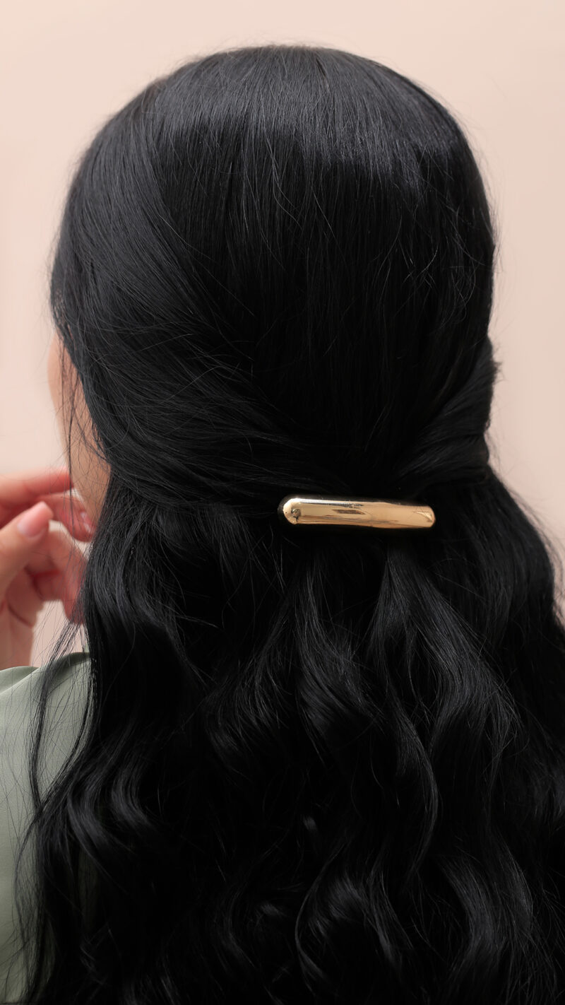 Hair Clips/ En Baño  De Oro 24k. Marca Brazz By Roel.