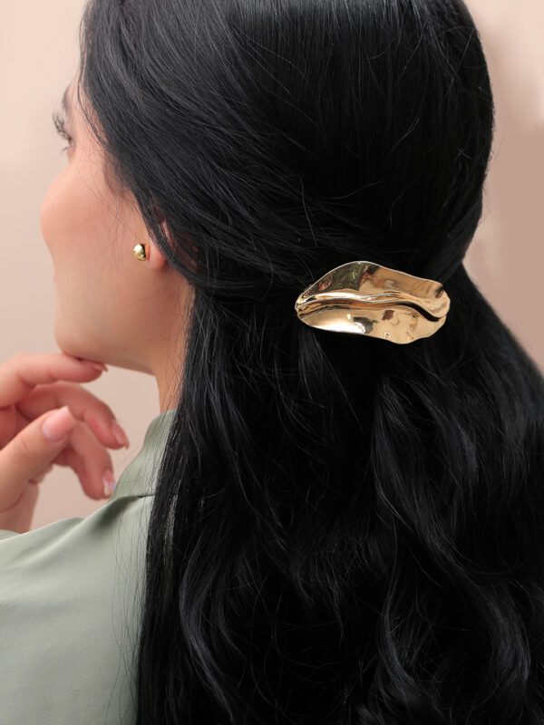 Hair Clips/ En Baño De Oro 24k. Marca Brazz By Roel.