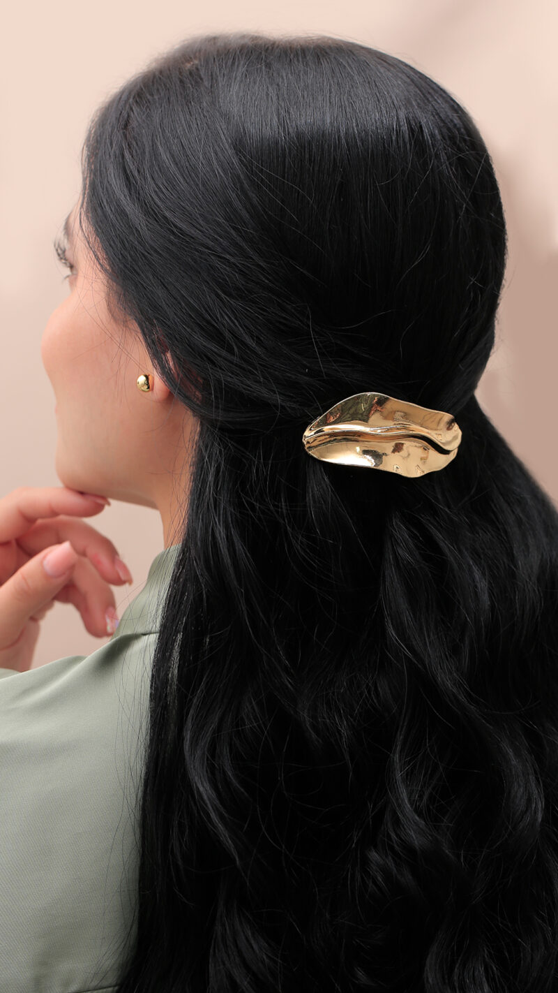 Hair Clips/ En Baño De Oro 24k. Marca Brazz By Roel.