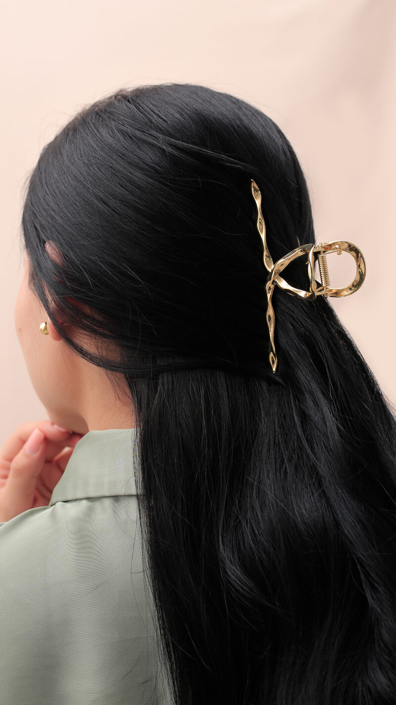 Hair Clips/ En Baño De Oro 24k. Marca Brazz By Roel.