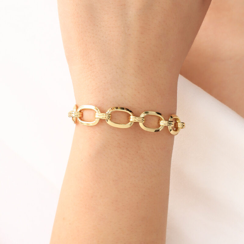 PULSERA  MISERICORDIA EN BAÑO DE ORO