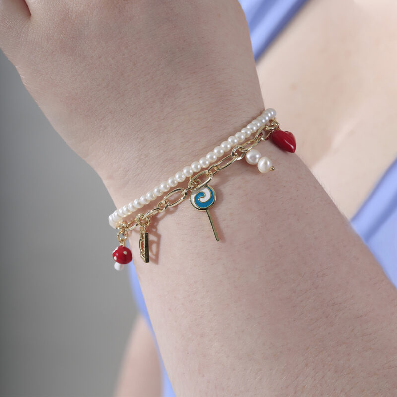 Pulsera Doble Multi Charms