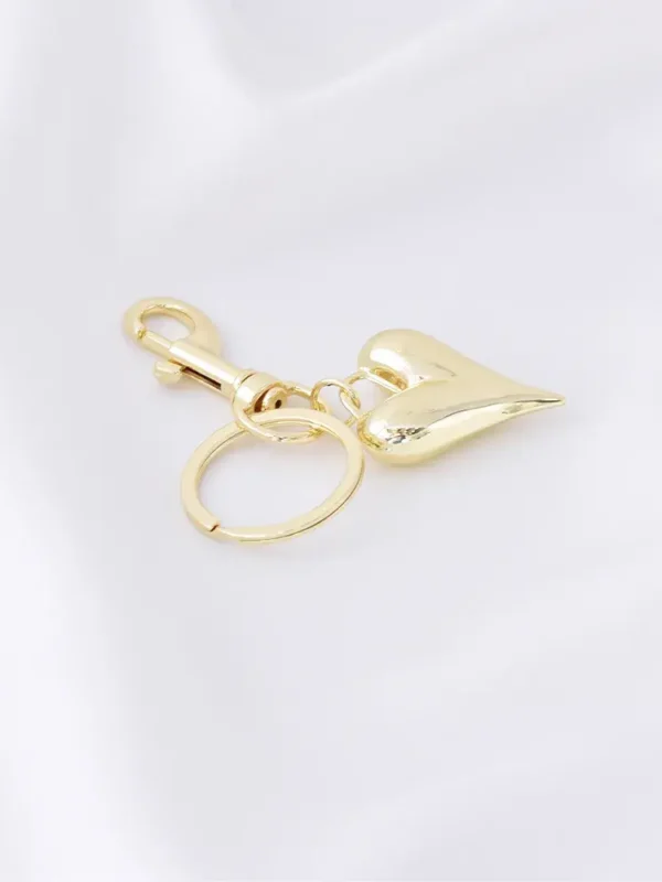 Llavero Corazón Amor / En Baño De Oro 24K. Marca Brazz By Roel.