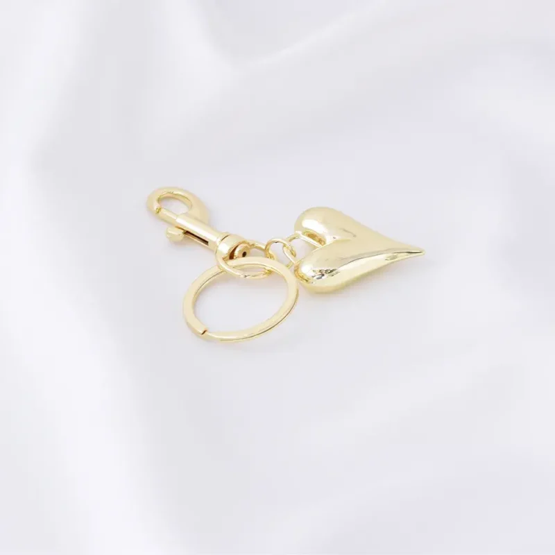 Llavero Corazón Amor / En Baño De Oro 24K. Marca Brazz By Roel.