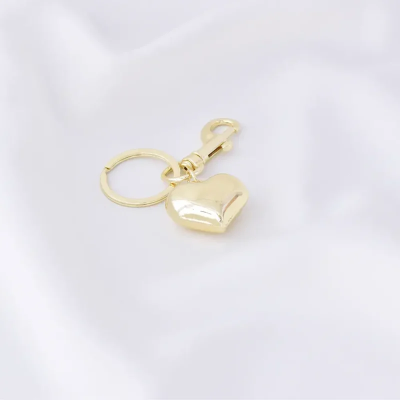 Llavero Corazón Radiante / En Baño De Oro 24K. Marca Brazz By Roel.